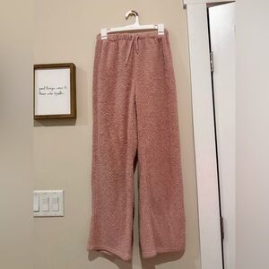 Cozy Pink Fleece Lounge Pants